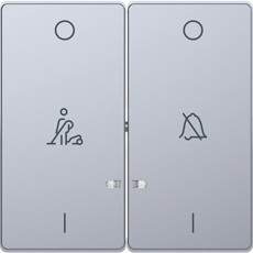 D-Life Клавиша 2-ная, с линзой LED и символом: звонок/горничная, нерж. сталь