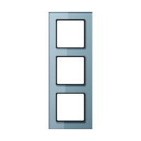 Рамка для вертикальной и горизонтальной установки, 3 поста; стекло; серо-голубой; A CREATION, AC583GLBLGR Рамка для вертикальной и горизонтальной установки, 3 поста; стекло; серо-голубой; A CREATION, AC583GLBLGR