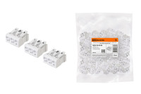 Клемма пружинная соединительная КСПн3-L+N+PE, 16 A, с монтажной ножкой TDM Electric, SQ0510-0109