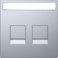 D-Life Накладка для 2-мод. разъемов, нерж. сталь