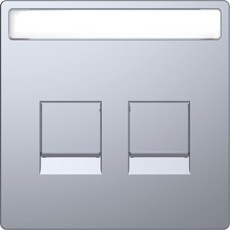 D-Life Накладка для 2-мод. разъемов, нерж. сталь