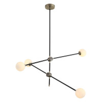 ST LUCE SL429.403.04 Светильник подвесной ST-Luce Черный, Золотистый/Белый G9 4*5W