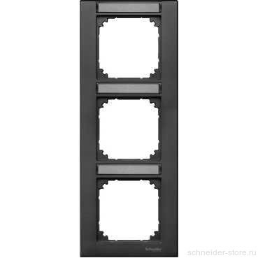 M-Plan Рамка 3-ная вертик. с полем для надписи, антр.