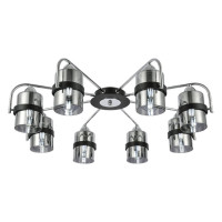 Evoluce SLE102002-08 Светильник потолочный Черный, Хром/Дымчатый E27 8*40W