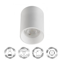 Denkirs DK3110-WH Светильник накладной IP 20, 10 Вт, GU5.3, LED, белый, пластик