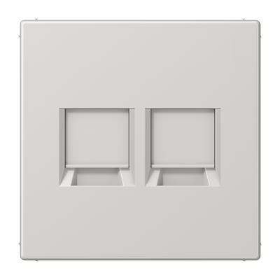 Плата (фиксация защёлкиванием) для двух модулей; термопласт; светло-серый, LS1969-25WELG