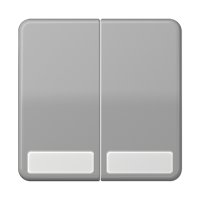 Клавиши для сдвоенных выключателей и кнопок с полем для надписи; серые, CD595NAGR