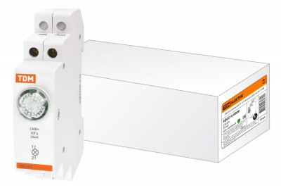 Лампа сигнальная ЛС-47 зеленая (LED) AC/DC TDM Electric, SQ0214-0009