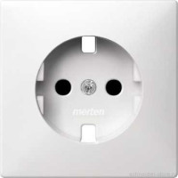 SD Накладка со шторк. для розетки 2К+З 16А 250В~, полярно-бел.