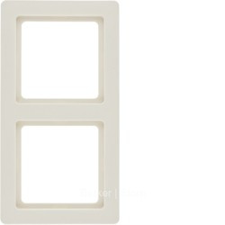 10126082 -   Рамкa, Q.1, 2-местная, цвет: белый, с эффектом бархата, шт, Berker