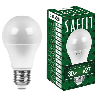 Лампа светодиодная, 30W 230V E27 4000K A65, SBA6530, Feron 55183