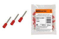 Наконечник-гильза Е1012 1мм2 с изолированным фланцем (100шт) TDM Electric, SQ0512-0001