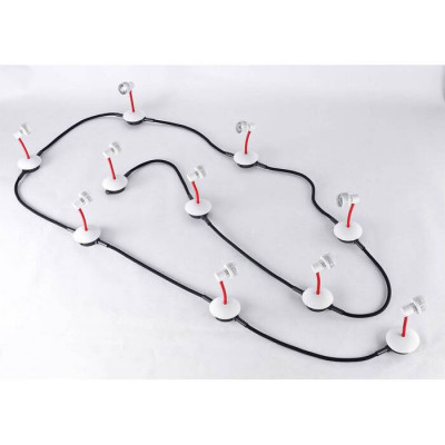 LUSSOLE BAY SHORE Трековый светильник, цвет основания - белый, плафон - металл (цвет - белый), 10x50W GU10, LSP-9818-10