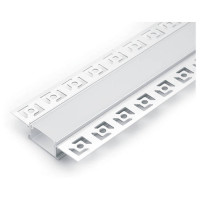 Профиль алюминиевый скрытый "встраиваемый" без крепежей, серебро, CAB254 с матовым экраном, 2 заглушками в комплекте, Feron 10362 Профиль алюминиевый скрытый "встраиваемый" без крепежей, серебро, CAB254 с матовым экраном, 2 заглушками в комплекте, Feron 10362