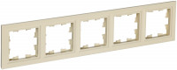 BRITE Рамка 5-мест. РУ-5-БрКр беж. IEK, BR-M52-K10