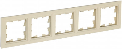 BRITE Рамка 5-мест. РУ-5-БрКр беж. IEK, BR-M52-K10