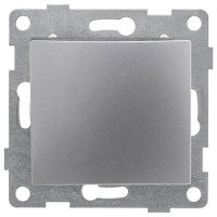 GUSI Bravo МЕХАНИЗМ Выкл. 1кл. самовозвратный, скрытая установка, 10А, 250В. Цвет: серебро., С10В6-004