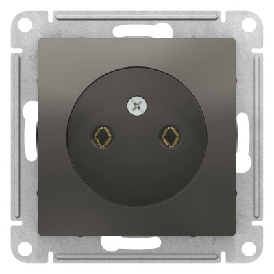 ATN000941 - ATLASDESIGN РОЗЕТКА без заземления без шторок, 16А, механизм, СТАЛЬ, Systeme Electric