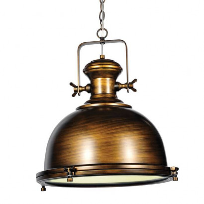 LUSSOLE MONSEY Подвесной светильник, цвет основания - бронзовый, плафон - металл (цвет - бронзовый), 1x60W E27, LSP-9612