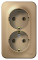 BLANCA О/У РОЗЕТКА двойная с заземл. без штор. ИЗОЛ.ПЛ.,16А, 250В, ТИТАН