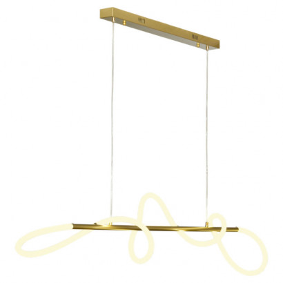 LUSSOLE RIVER Линейно-Подвесной светильник, цвет основания - матовое золото, плафон - акрил (цвет - белый), 1x60W LED, LSP-8365