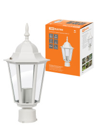 Светильник 6060-23 садово-парковый шестигранник, 60Вт, на опору, белый, SQ0330-0063 Светильник 6060-23 садово-парковый шестигранник, 60Вт, на опору, белый, SQ0330-0063