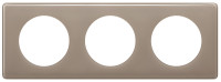 Legrand Celiane. Рамка 3-постовая. Цвет "Кофейный глянец", 066613