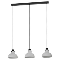 43826 Подвесной потолочный светильник (люстра) MATLOCK, 3Х40W, E27, L900, B200, H1100, сталь, серый,