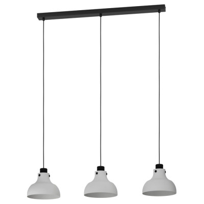 43826 Подвесной потолочный светильник (люстра) MATLOCK, 3Х40W, E27, L900, B200, H1100, сталь, серый,