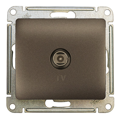 GLOSSA TV РОЗЕТКА оконечная 1DB, механизм, ГРАФИТ