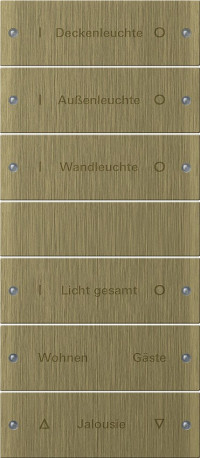 2136607 Gira Комплект клавиш, 6 шт. (3+3). ГРАВИРОВКА