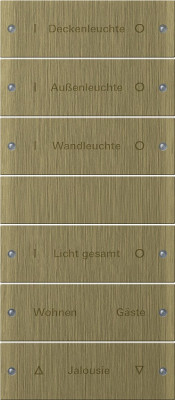 2136607 Gira Комплект клавиш, 6 шт. (3+3). ГРАВИРОВКА