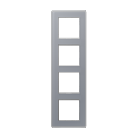 Рамка на 4 поста, стекло цвет серый, Jung Рамка на 4 поста, стекло цвет серый, Jung