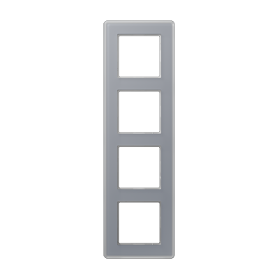 Рамка на 4 поста, стекло цвет серый, Jung