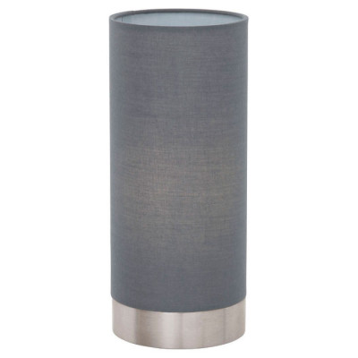 95119 Настольная лампа PASTERI с сенсорн. димм., 1х40W (E27), ?120, H255, никель мат./текстиль, серы