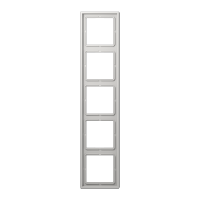 Рамка для вертикальной и горизонтальной установки, 5 постов; дюропласт; светло-серый; LS990, LS985LG