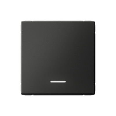 GAL001413 - ARTGALLERY 1-клавишный ВЫКЛЮЧАТЕЛЬ с подсветкой, сх.1а, 10АХ, механизм, БАЗАЛЬТ, Systeme Electric