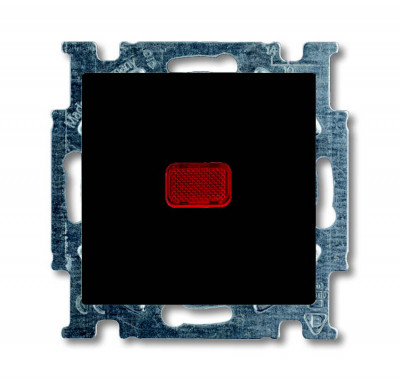 ABB BJB Basic 55 Шато (чёрн) Переключатель 1-клавишный с подсветкой и N-клеммой