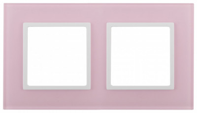 ЭРА 14-5102-30 Elegance Розовый/белый Стекло Рамка 2-ая