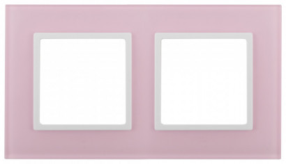 ЭРА 14-5102-30 Elegance Розовый/белый Стекло Рамка 2-ая