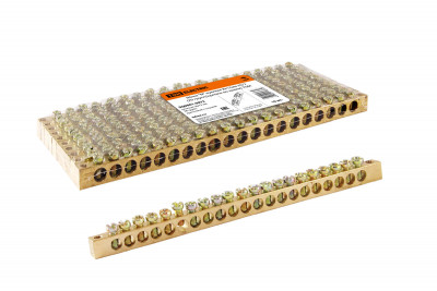 Шина "N" нулевая 8x12мм 20/2 (20 групп/крепеж по краям) TDM Electric, SQ0801-0073