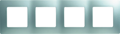 Legrand Рамка 4 поста - Legrand Etika - алюминий, 672554
