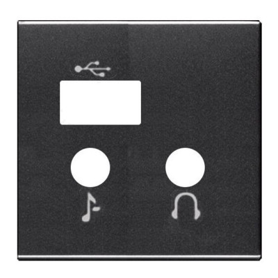 N2268.3 AN - Накладка (центральная плата) для механизма медиа-комбайна арт.9368.3, серия Zenit, цвет антрацит - 2CLA226830N1801