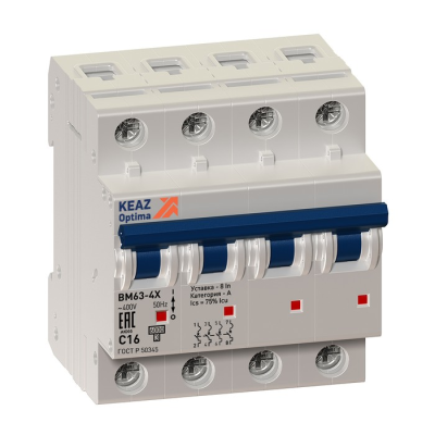 Выключатель нагрузки модульный OptiDin BM63P-340-ОМ4-РЕГ (ВМ63Р), КЕАЗ, 234003