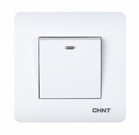 Chint 1-клавишный выключатель с LED-подсветкой 10А 250В, 715383