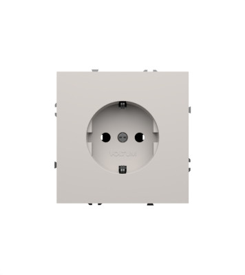 Розетка встраиваемая VOLTUM S70 с заземлением 16А, (белый матовый), VLS040102