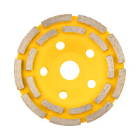 Чашка алмазная шлифовальная 2-ряд 125х22.2 мм Kranz, KR-90-0151