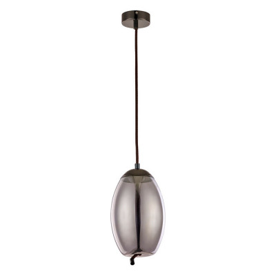 Arte Lamp CODY, Подвес, цвет арматуры - ЧЕРНЫЙ ХРОМ, цвет плафона/декора - ДЫМЧАТЫЙ, 10W LED, A7769SP-1BC