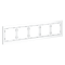 Рамка стеклянная VOLTUM S70 на 5 постов, (белый,матовый,стекло), VLS110502