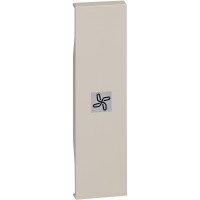 KM01RN Bticino LIVING NOW. Лицевая панель с символом "вентилятор" для выключателей и переключателей 1 модуль.Цвет Песочный., KM01RN